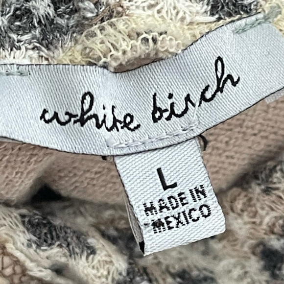 White Birch Beige Leopard Animal Print Hooded Kangaroo Pocket Sweatshirt Dress - Picture 13 of 14